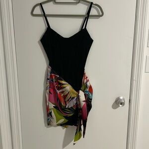 Black and Tropical Zara Mini Dress (S)